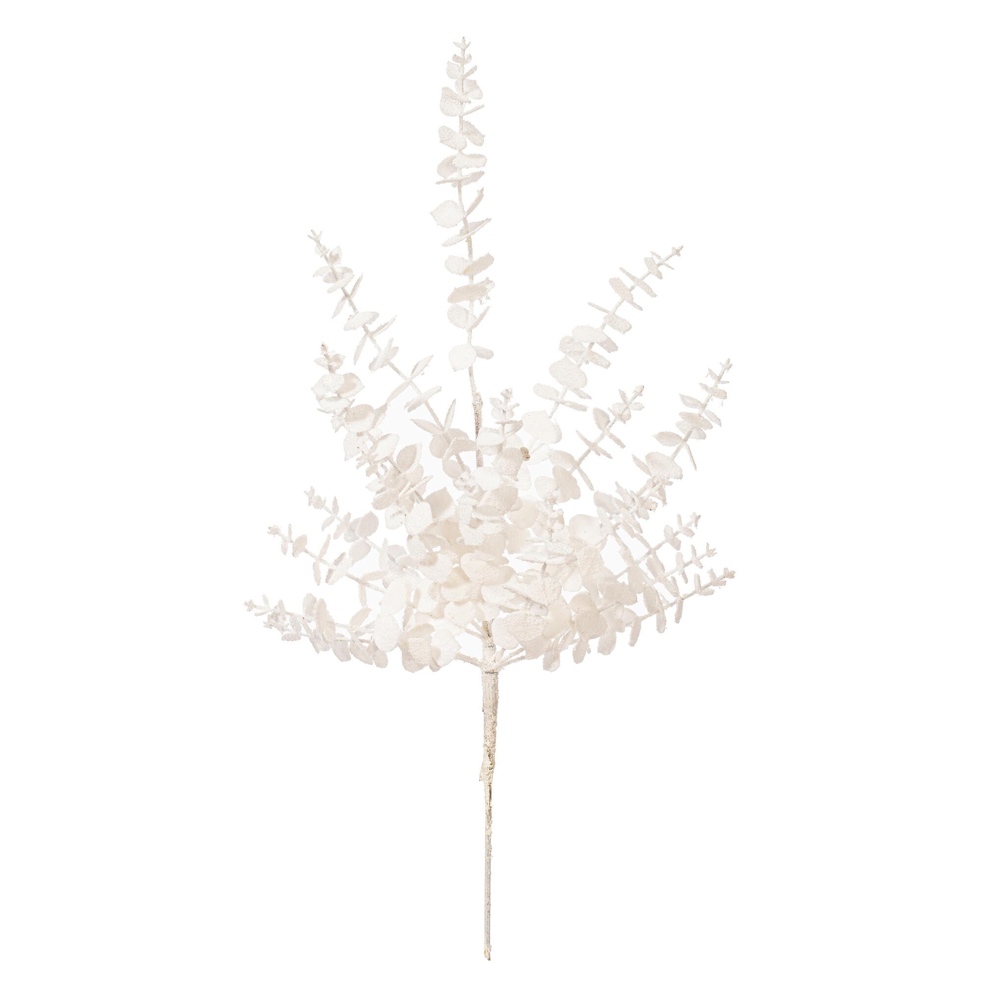 Casafoyer  28” White Artificial Eucalyptus Snowy Spray 2 per bag. | (2 Units)