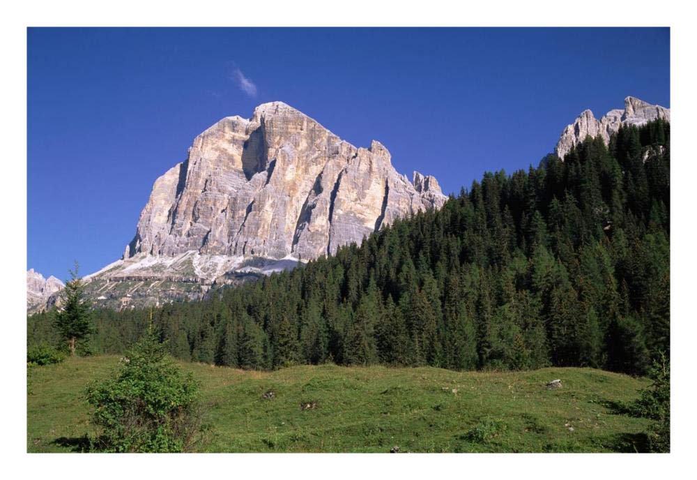 Tofana di Rozes, view of cliff face, Italian Dolomites, Italy-Paper Art-26x18”