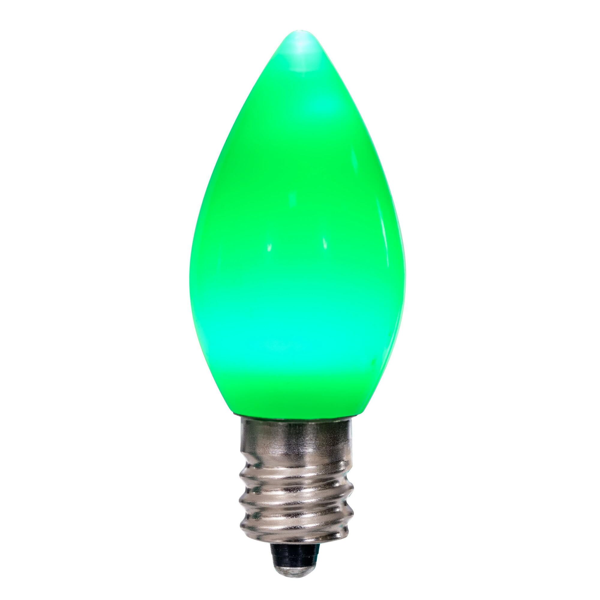 Casafoyer  C7 Ceramic LED Green Bulb 25/Box - XLEDSC74-25 | (2 Units)