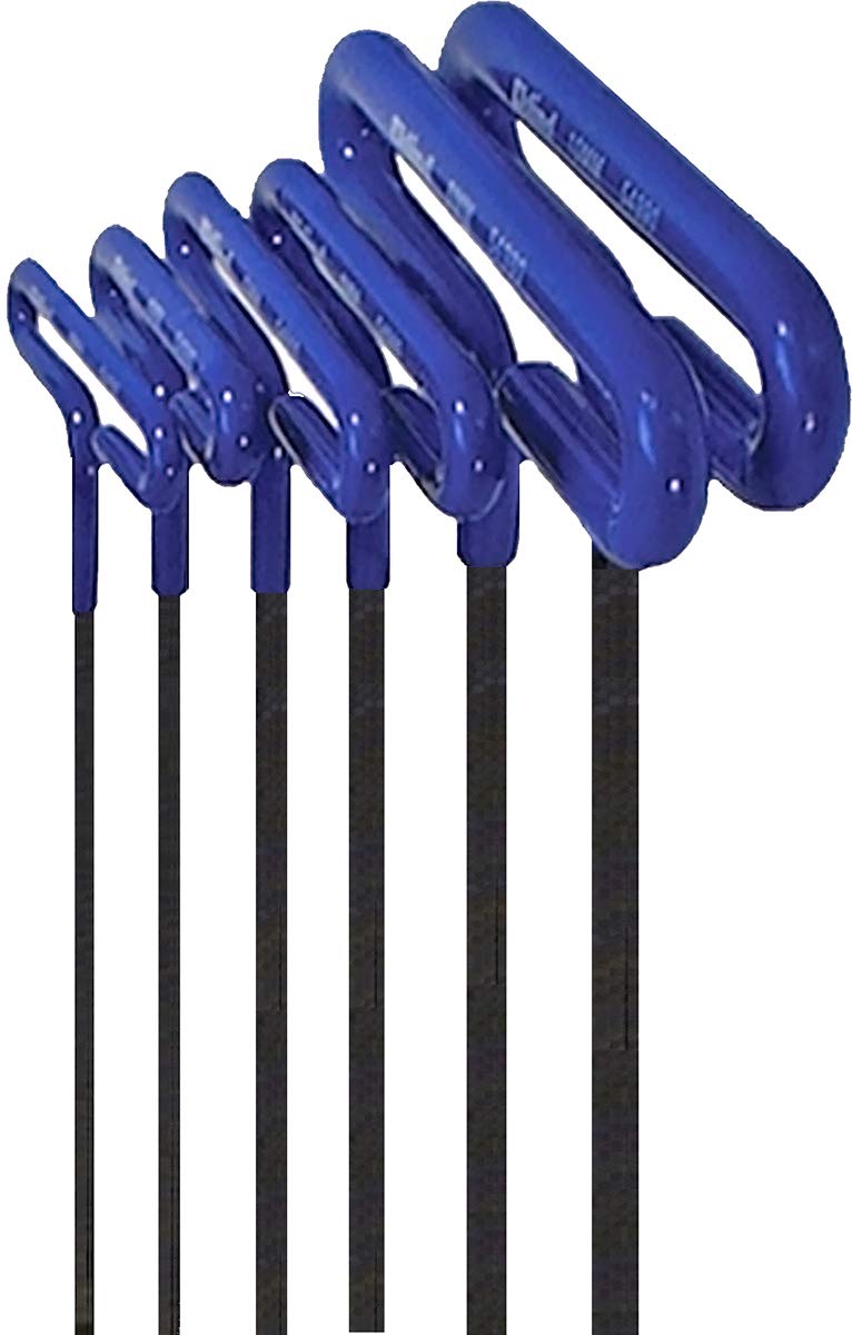 Eklind 55166 Cushion Grip Hex T-Key Allen Wrench - 6Pc Set Metric Mm Sizes 2-6 (6In Shaft)