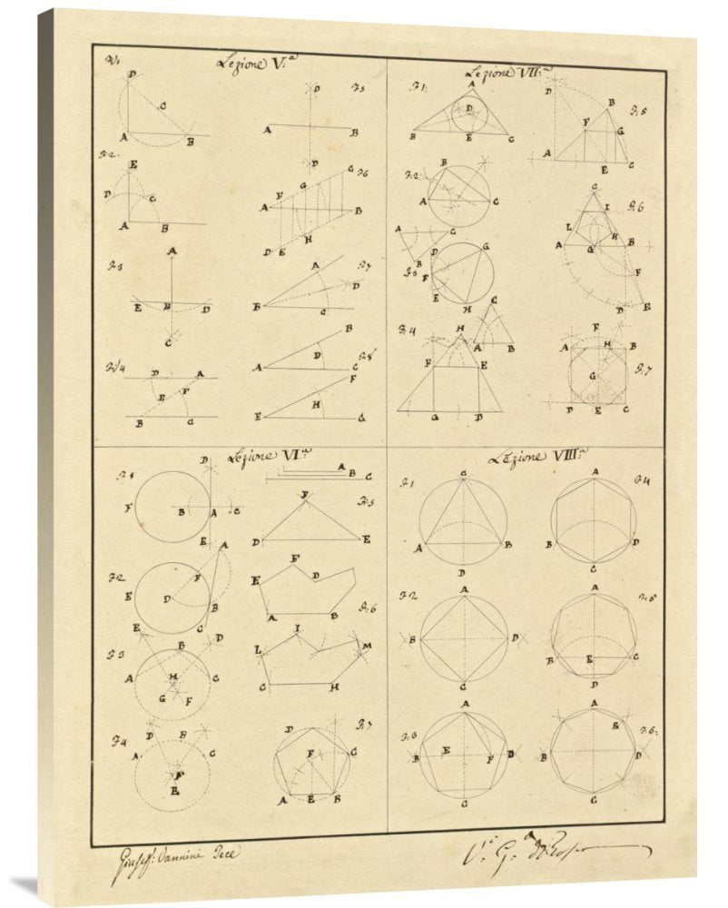 Plate 2 for Elements of Civil Architecture, ca. 1818-1850-Canvas Art-30x40”