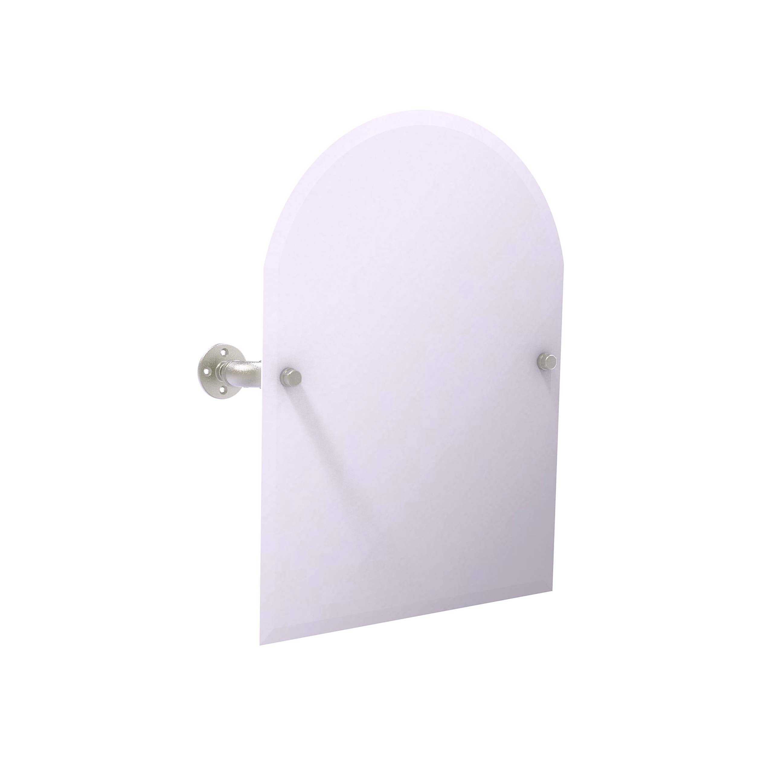 Pipeline Collection Frameless Arched Top Wall Mounted Tilt Mirror - Satin Nickel