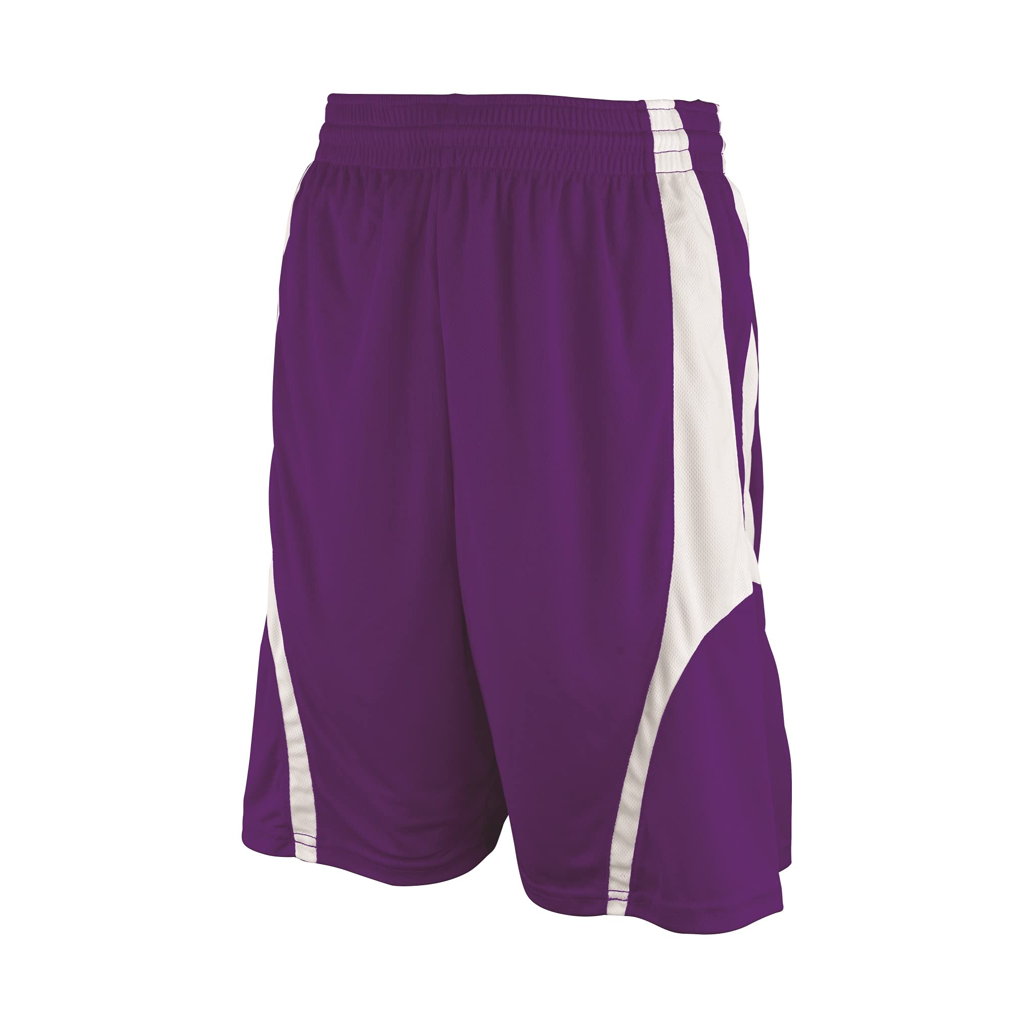 REV. BASKETBALL SHORT, PURPLE/WHITE, ADULT-SMALL