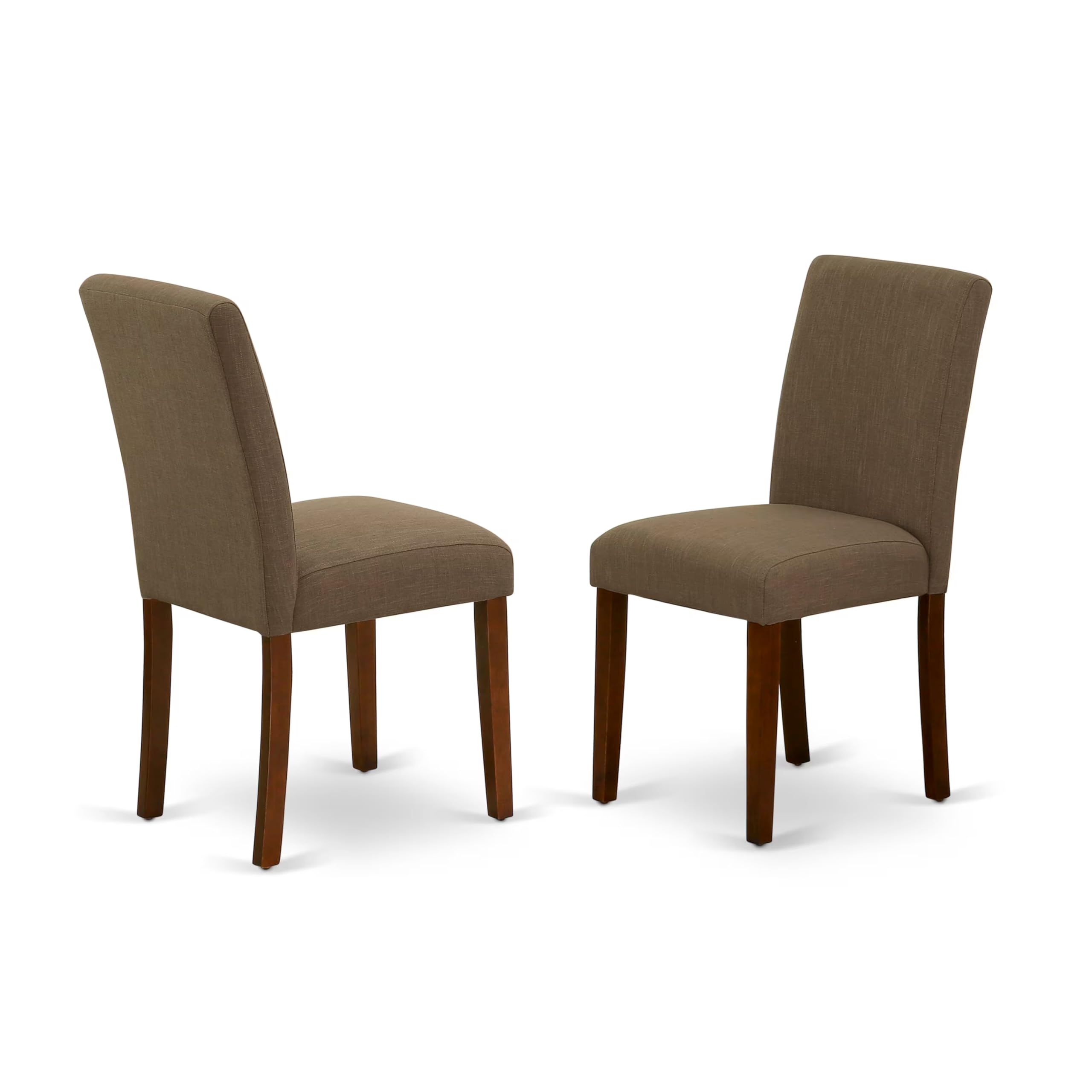 Set of 2 Chairs ABP3T18 Abbott Parson Chair With Mahogany Leg And Linen Fabric Coffee