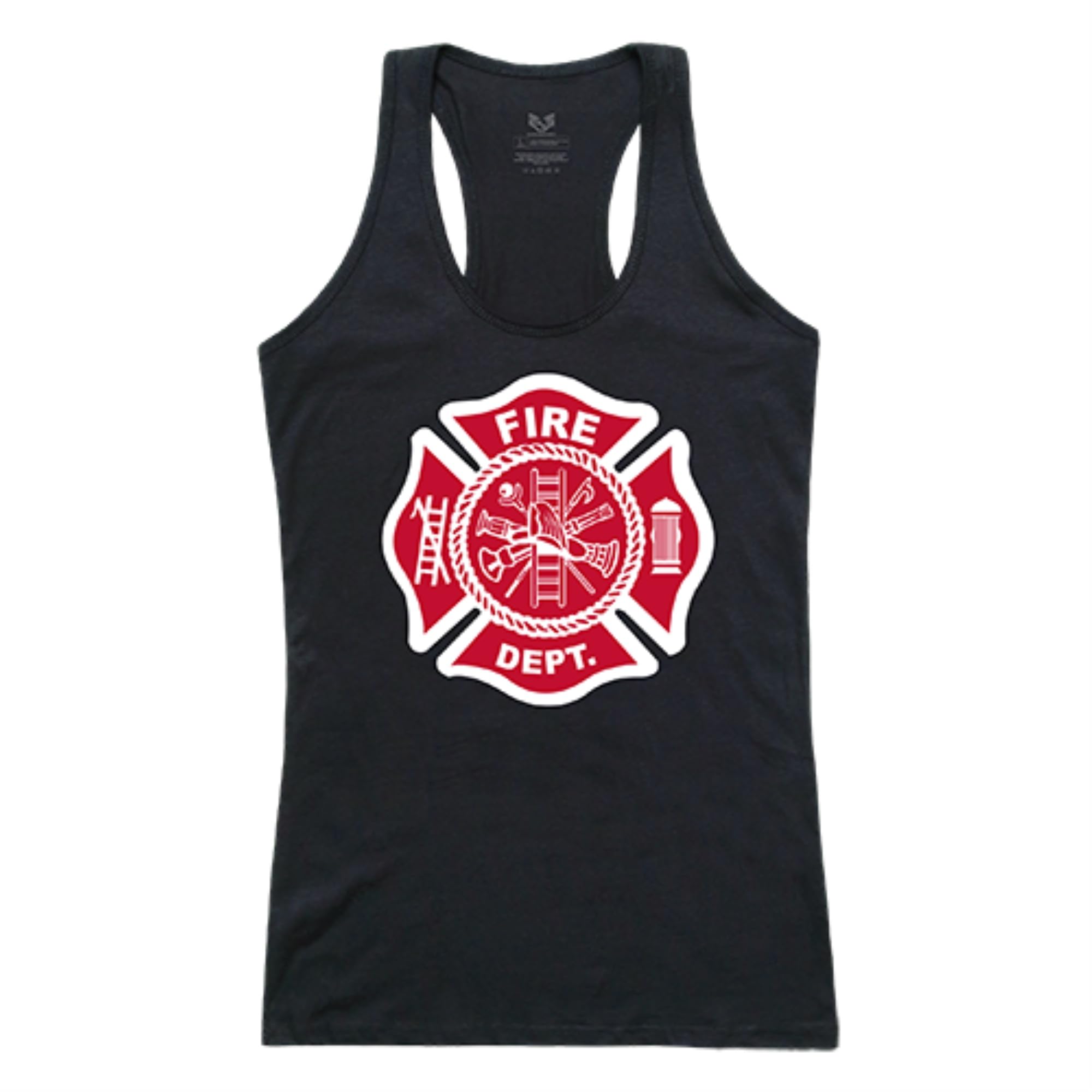 Graphic Tank, Fire Dept., Black, L