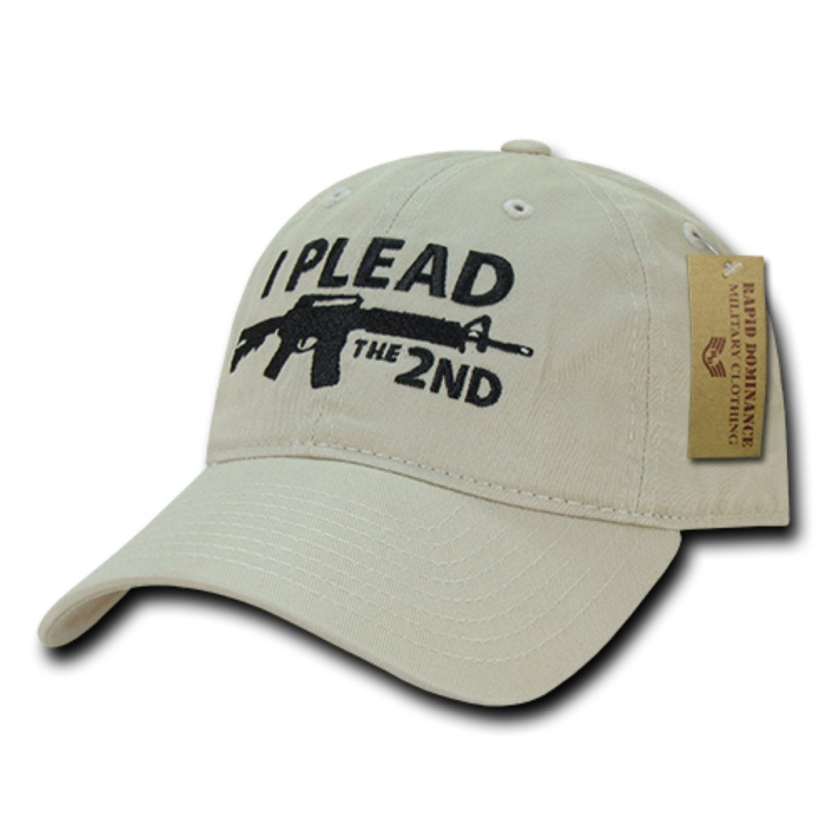 Relaxed Graphic Cap, I Plead 2nd, Stone