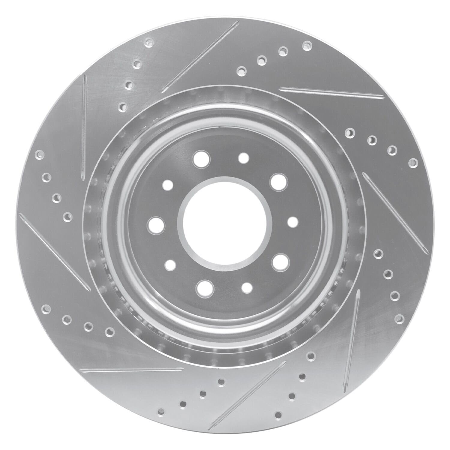 R1 Concepts Brake Rotor Drilled and Slotted Silver EDZ-20016R