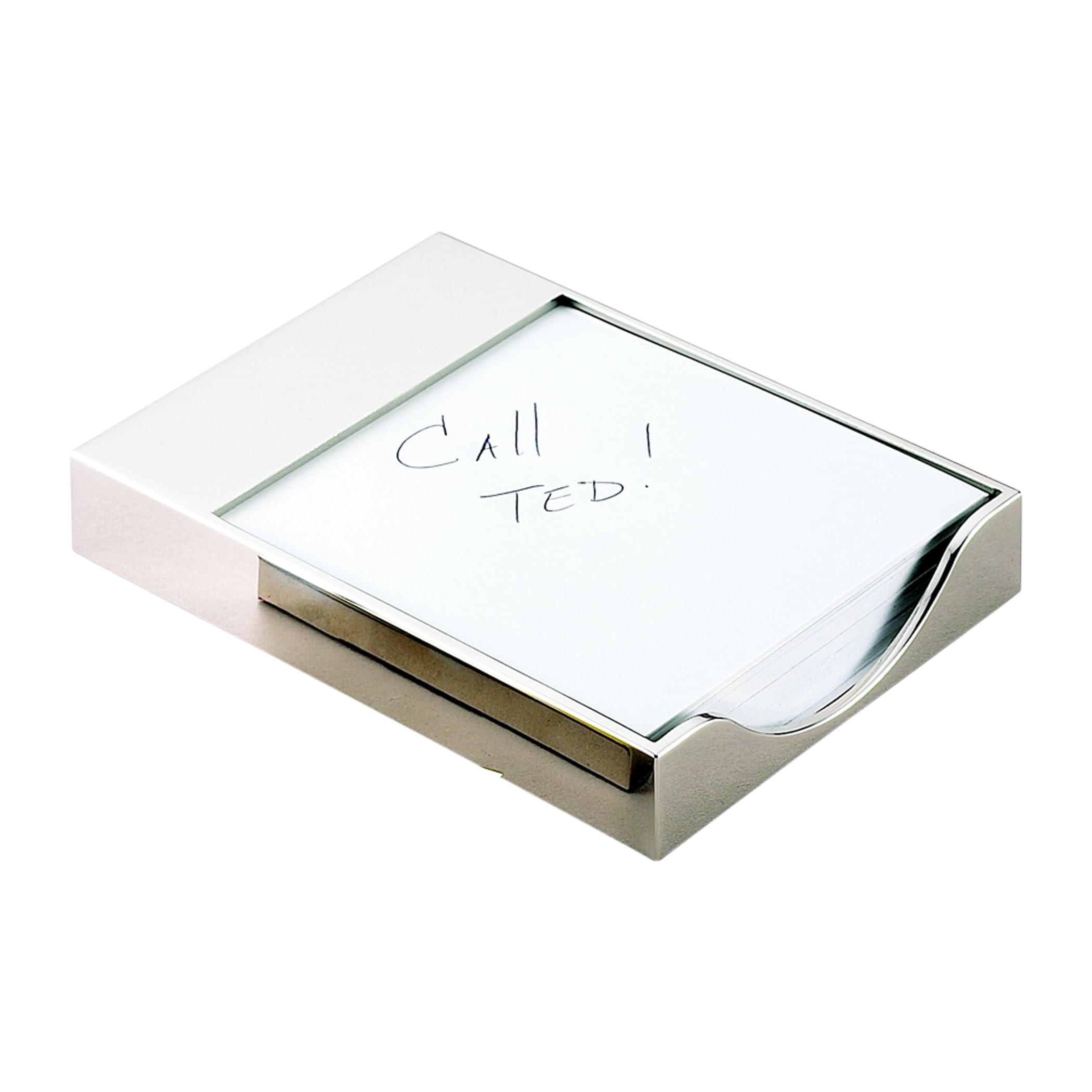 Memo Pad Holder In Nickel Plated
