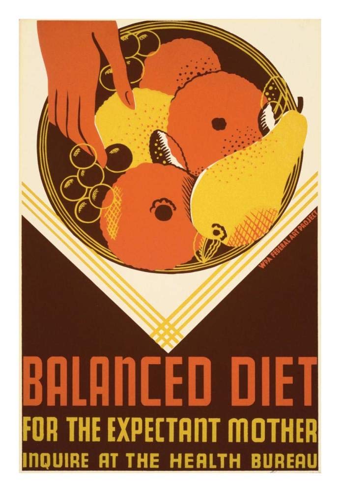 Balanced diet for the expectant mother.-Paper Art-18x26”