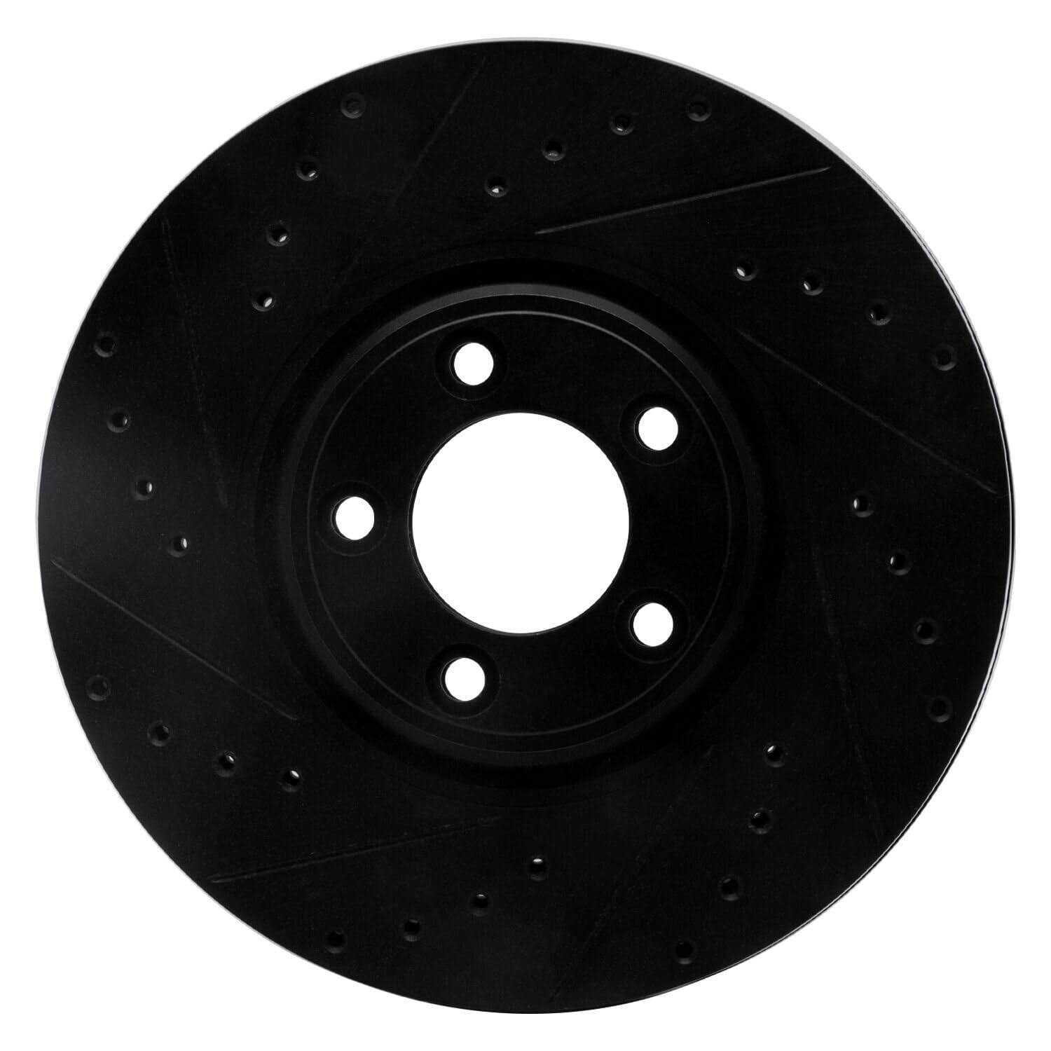 R1 Concepts Brake Rotor Drilled and Slotted Black ECB-20030L