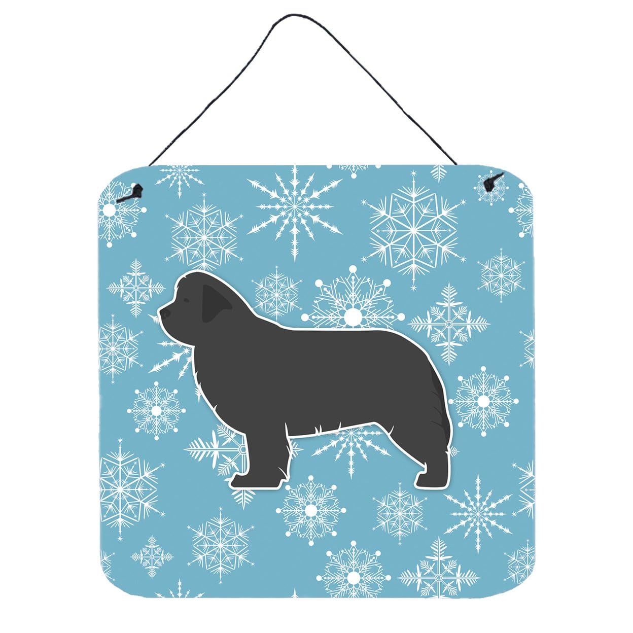 Winter Snowflake Design with Dog Art Wall or Door Hanging Prints