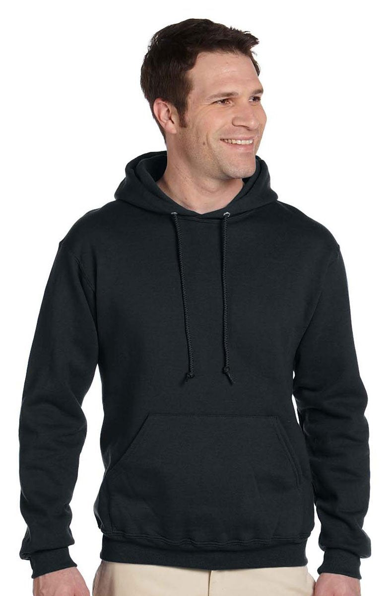 JERZEES Super Sweats NuBlend Hooded Sweatshirt - Black, S