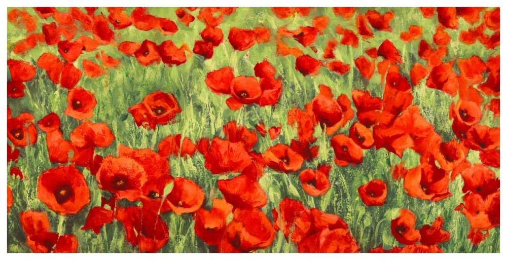 Poppy Field-Paper Art-74x38”