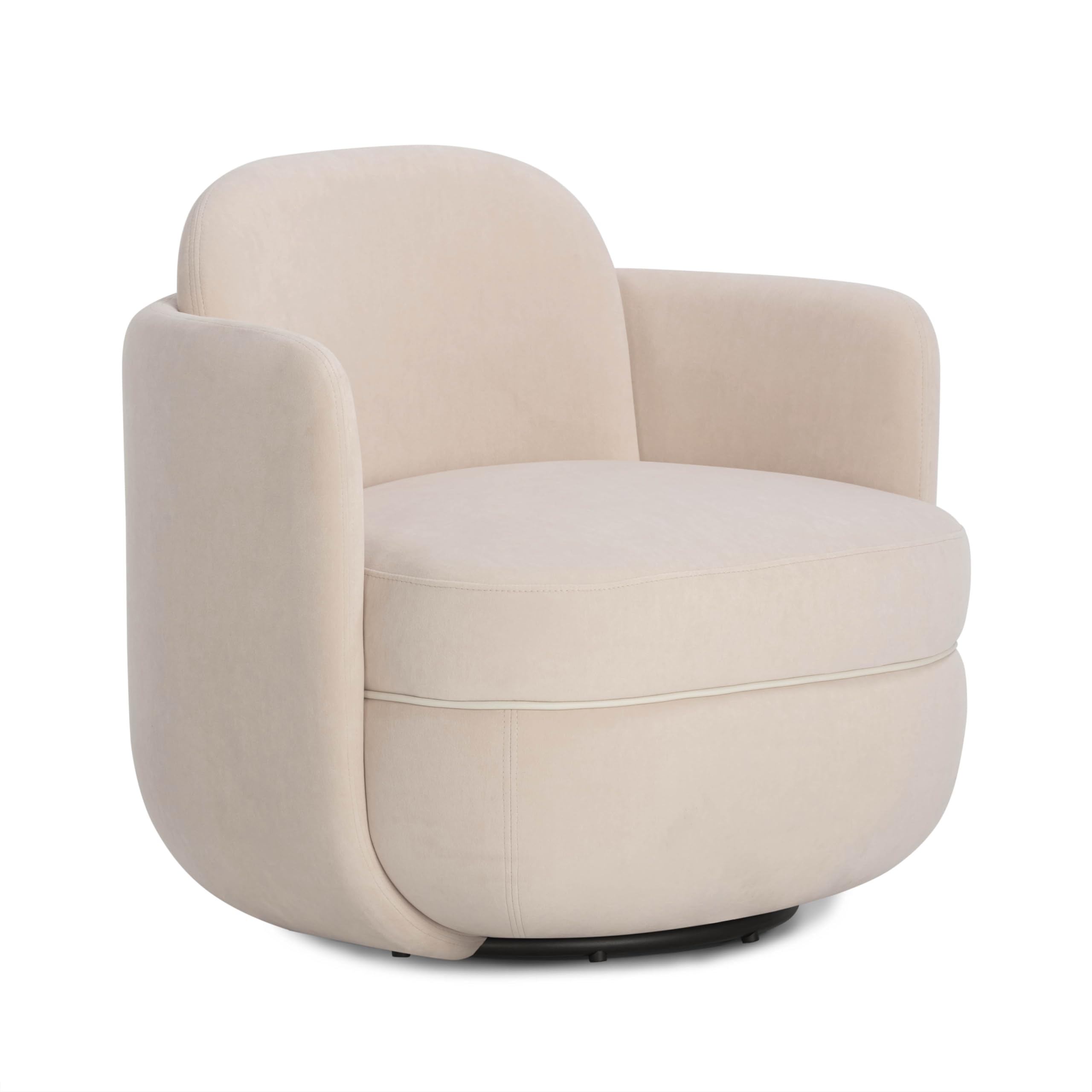 Wolfie Light  Velvet Swivel Chair