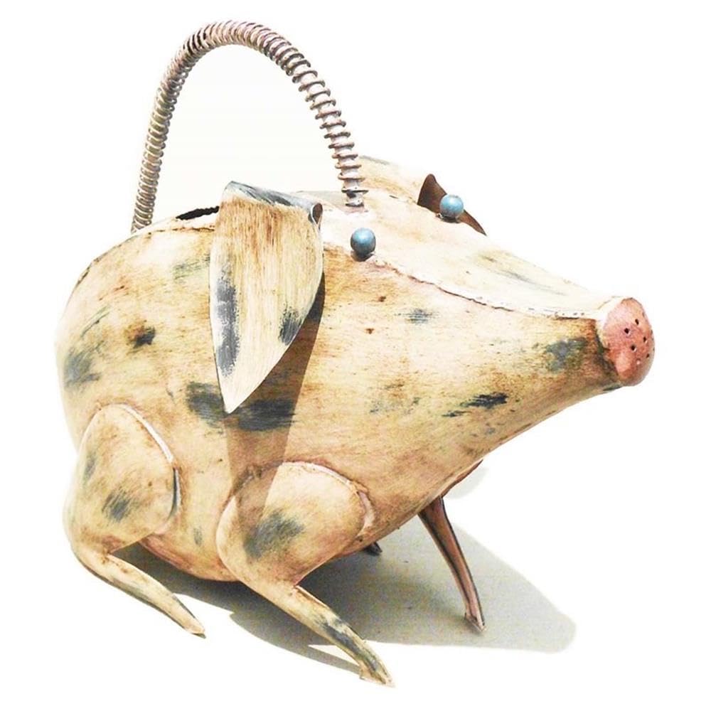 D-ART COLLECTION, INC Iron Pig Watering Can
