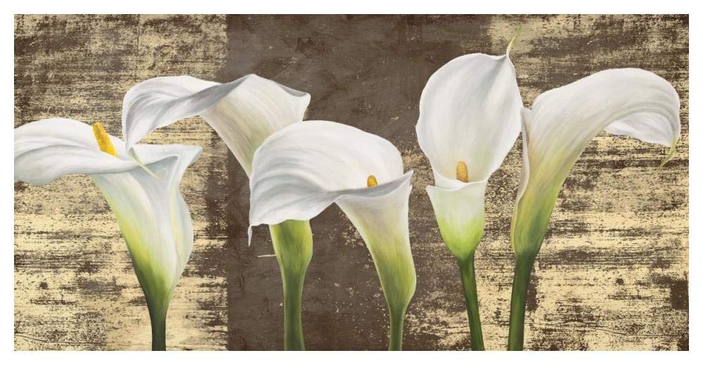 Callas on Gold (mocca variation)-Paper Art-50x26”