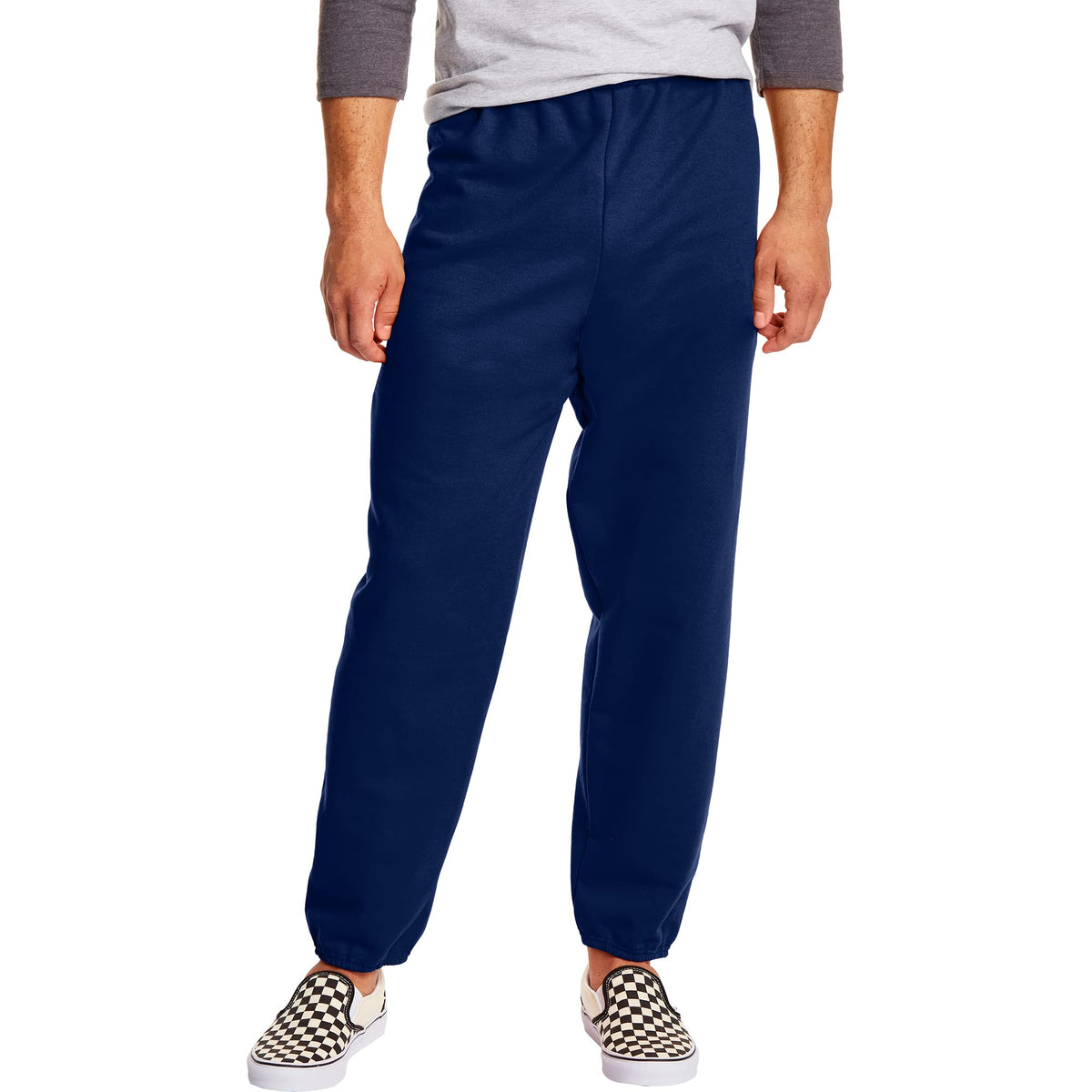 Hanes Men'S Ecosmart Non-Pocket Sweatpant, Navy, Medium