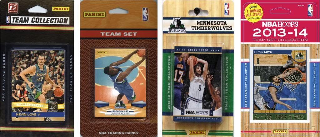 NBA Minnesota Timberwolves 4 Different Licensed Trading Card Team Sets