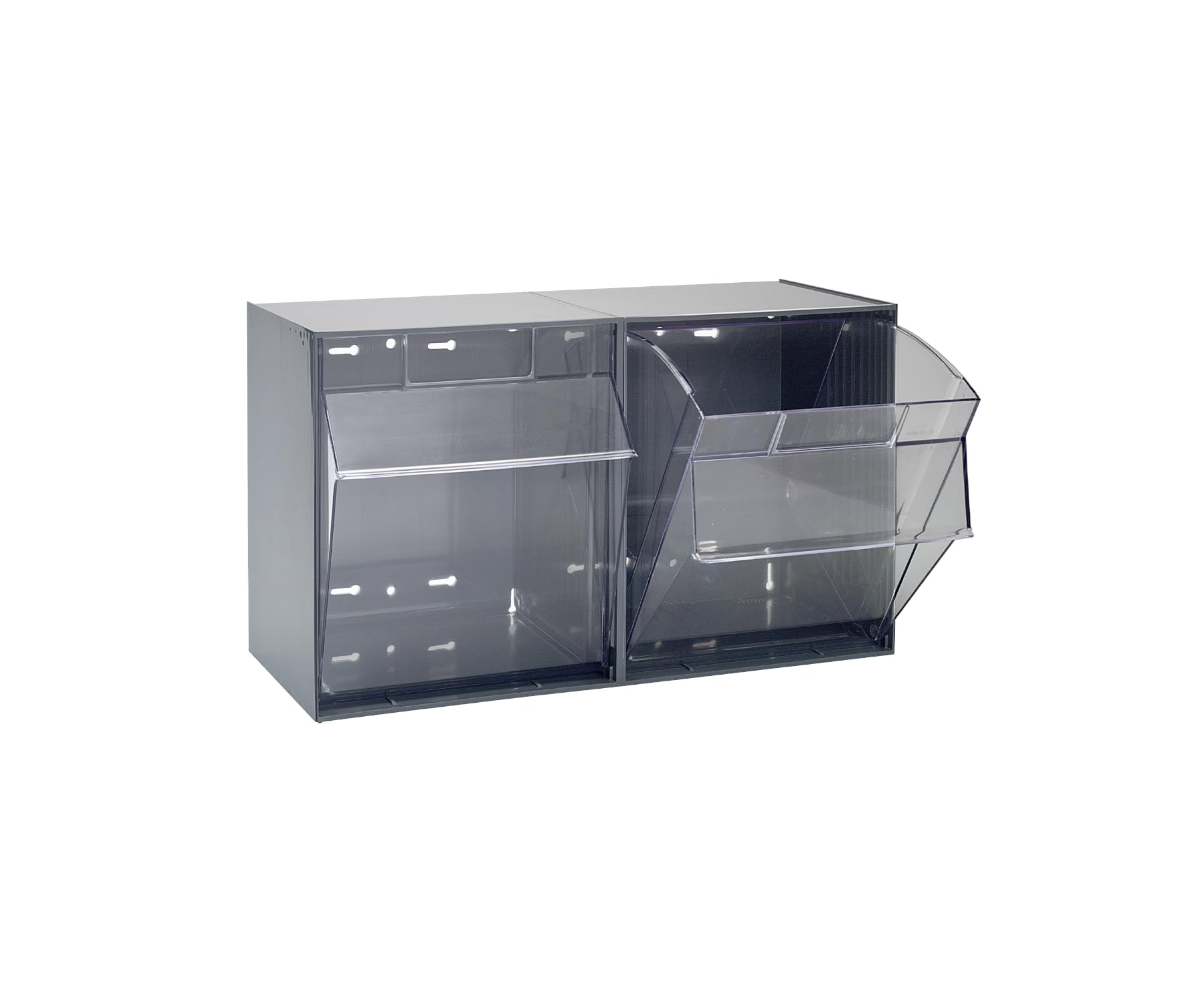 Quantum Storage Systems Qtb302Gy 2 Drawers Tip Out Cabinet Part Organizer Gray 14 H X 24 W X 12 D
