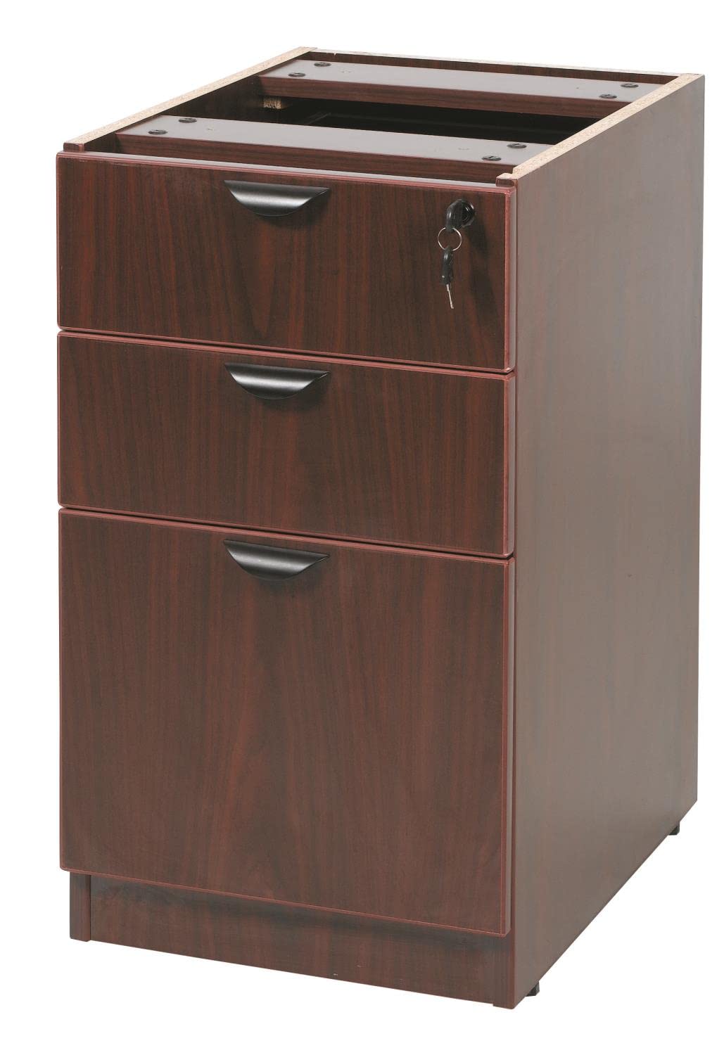 Boss Deluxe Pedestal-Full, Box/Box/File, 15.5W*22D, Mahogany