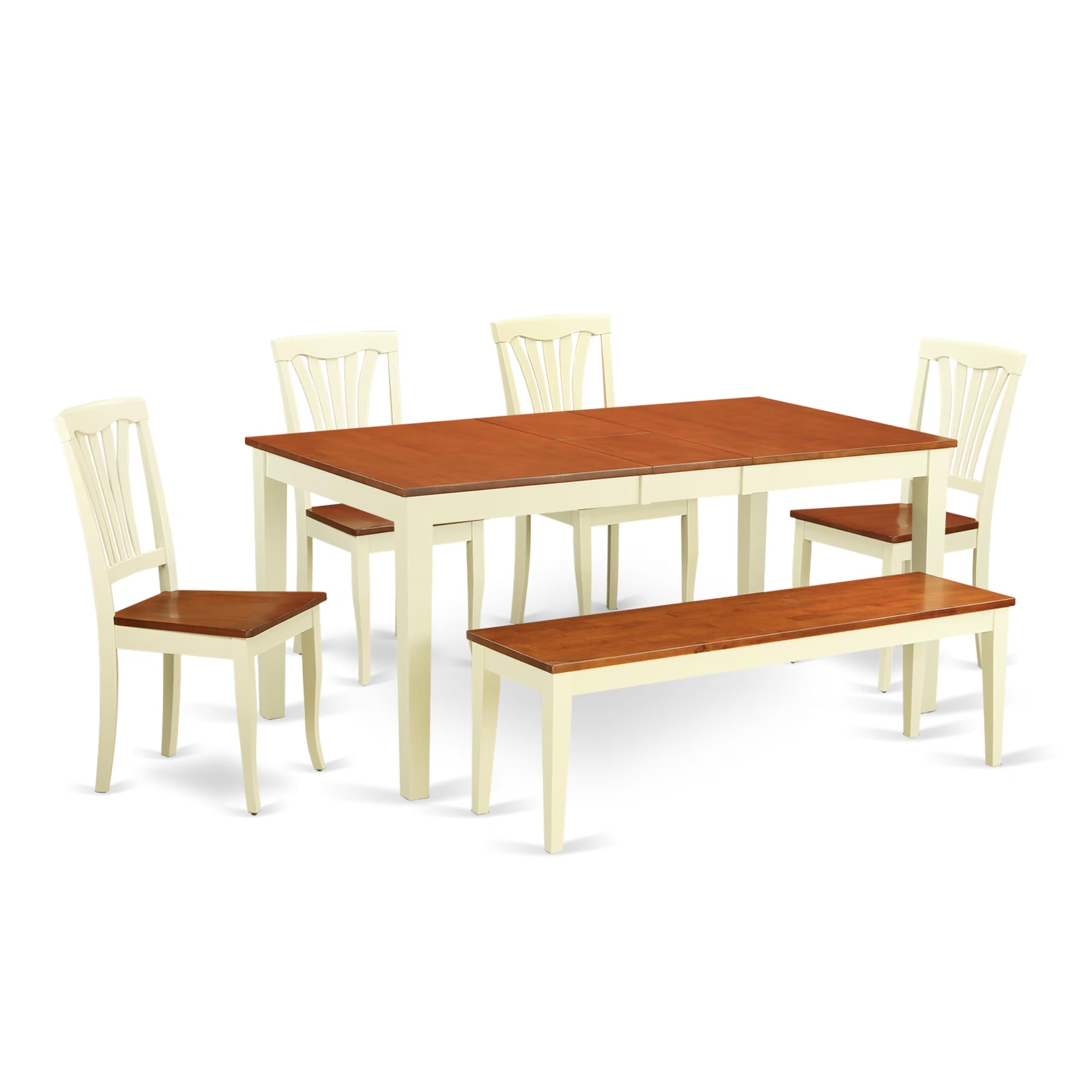 6-Pc  Dining  room  set-  Kitchen  dinette  Table  and  4  Kitchen  Dining  Chairs  along  with  Bench