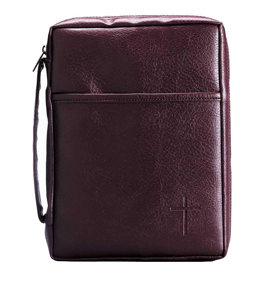 Bibl Cov Burgandy W/ Handle Sm