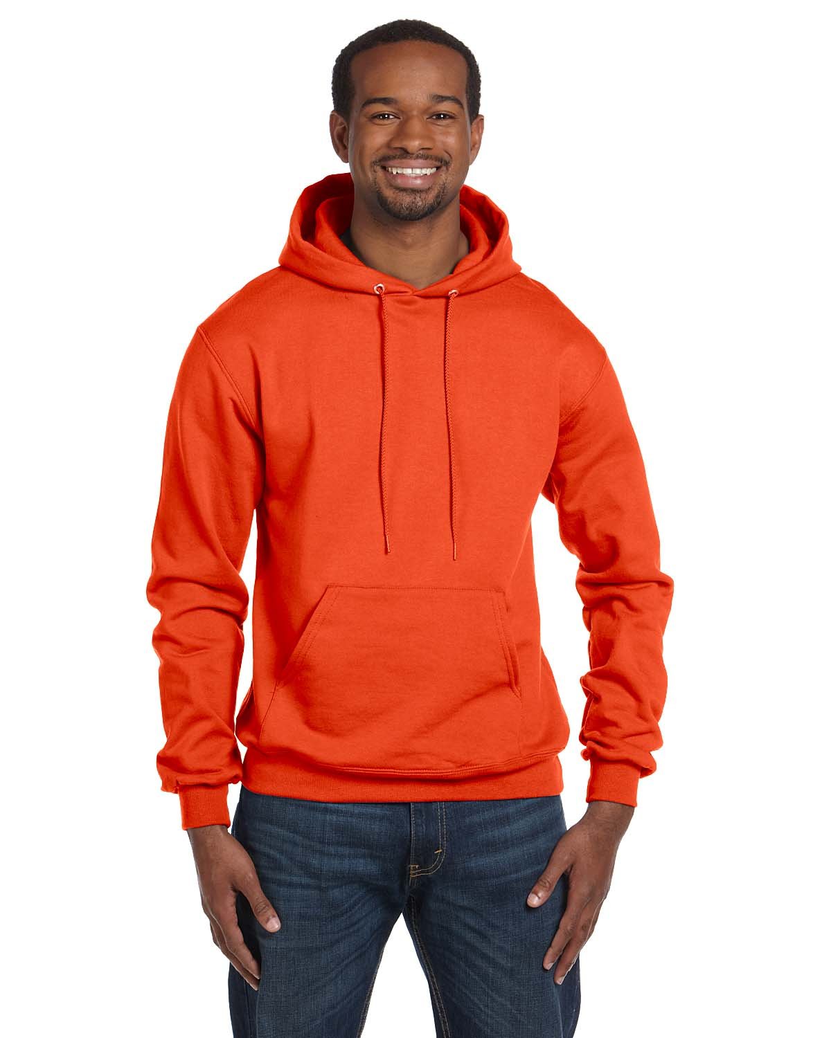 Champion Double Dry Eco Hooded Sweatshirt - Orange, S