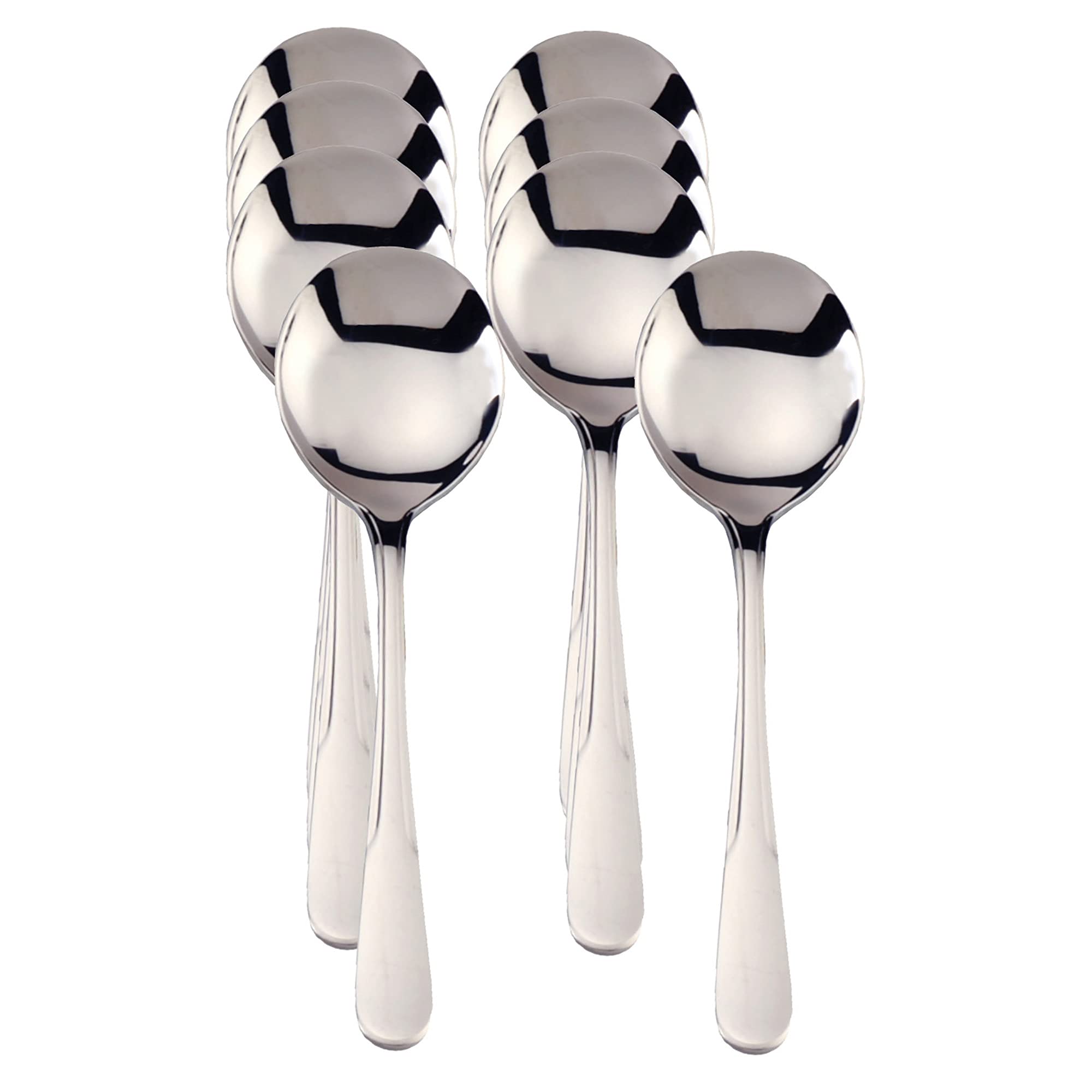 Rsvp Monty'S Stainless Steel Soup Spoons - Set Of 8