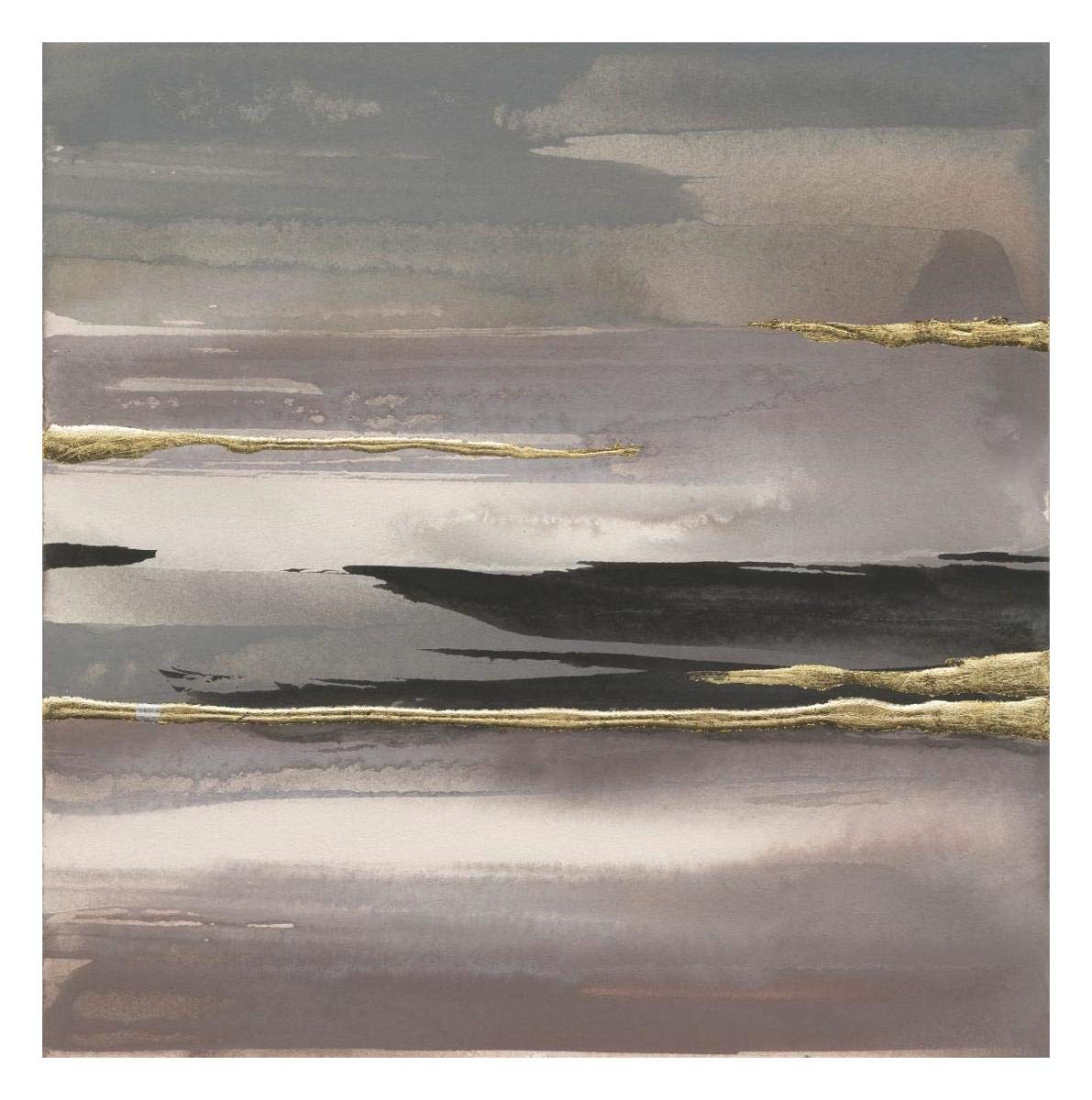 Gilded Morning Fog II -Paper Art-26x26”