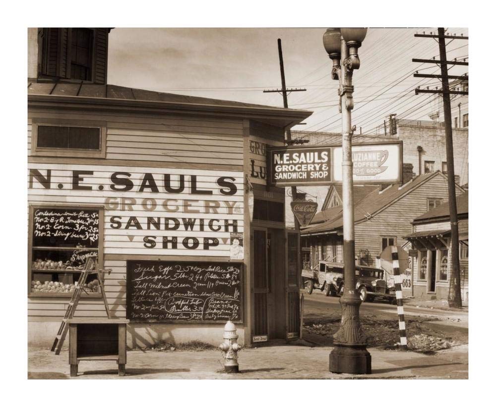 Street Scene, New Orleans, Louisiana, 1935-Paper Art-18x15”