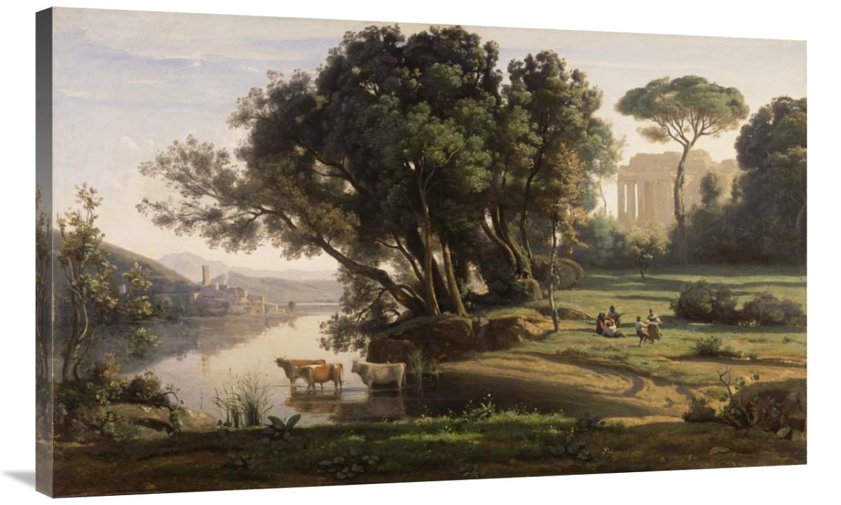 Italian Landscape (Soleil Levant)-Canvas Art-40x24.8”