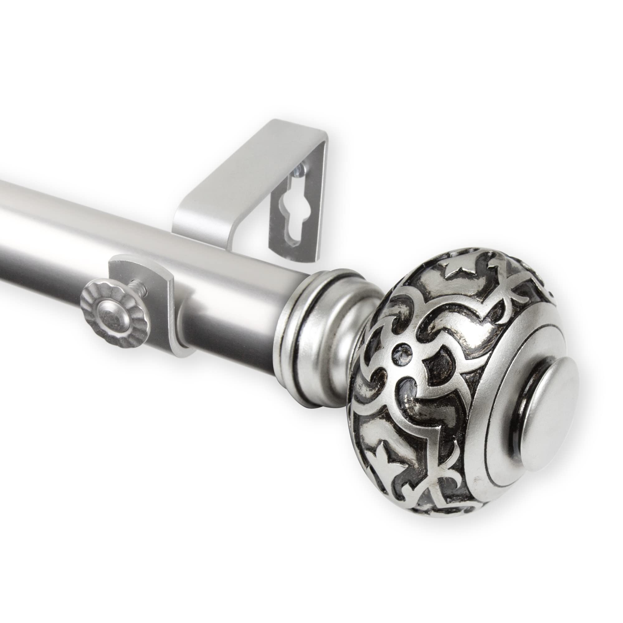 Acer Curtain Rod 1 OD 28-48 inch  - Satin Nickel