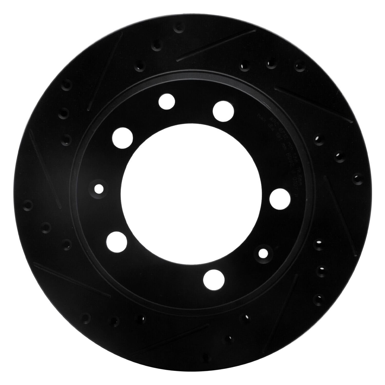 R1 Concepts Brake Rotor Drilled and Slotted Black ECB-02024L