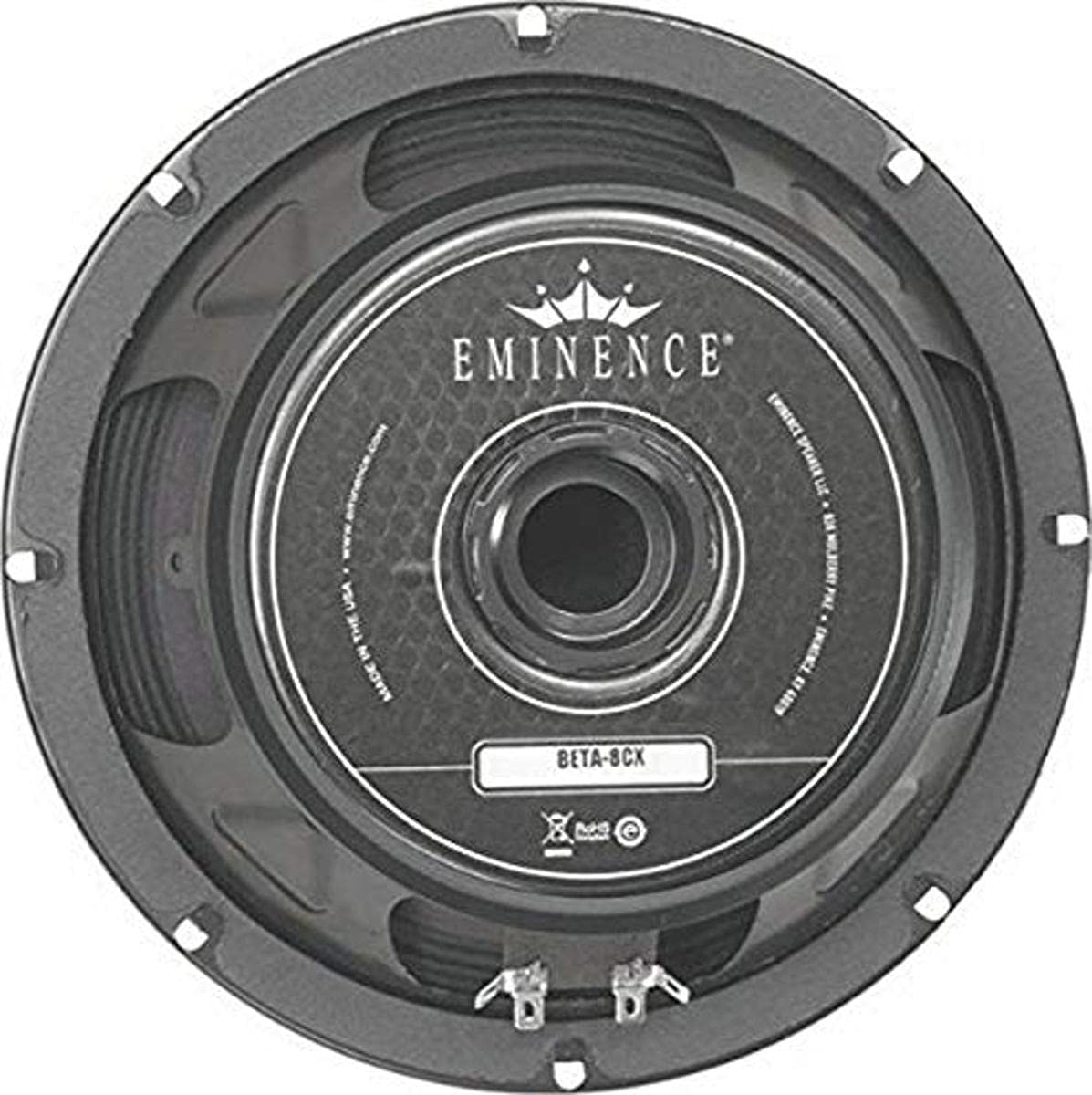 8-in 250W RMS to MAX 500W 2-in Voice Coil Diameter 8 Ohms Impedance Ferrite Magnet