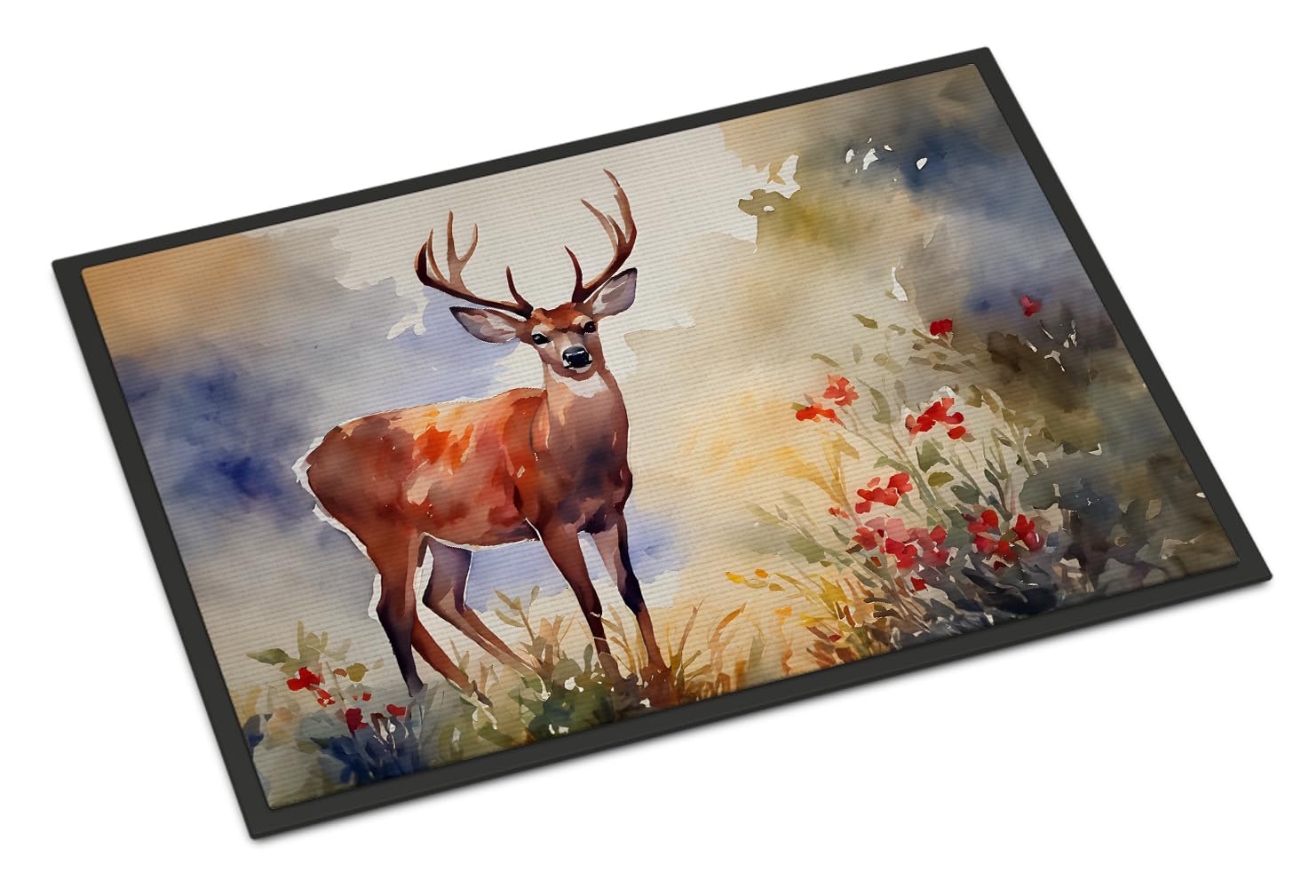 Carolines Treasures DAC2904JMAT Deer Doormat Front Door Mat Indoor Outdoor Rugs for Entryway, Non Slip Washable Low Pile, 24H X 36W