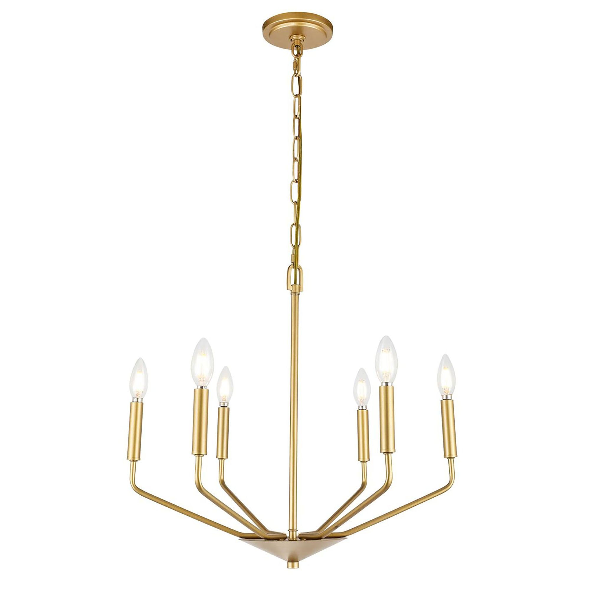 Enzo 6 light Brass pendant