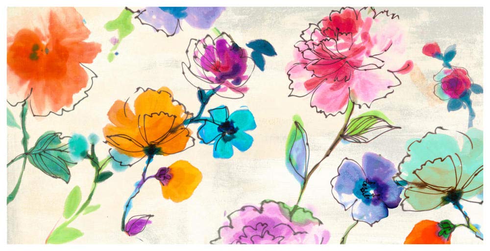 Waterflowers-Paper Art-74x38”