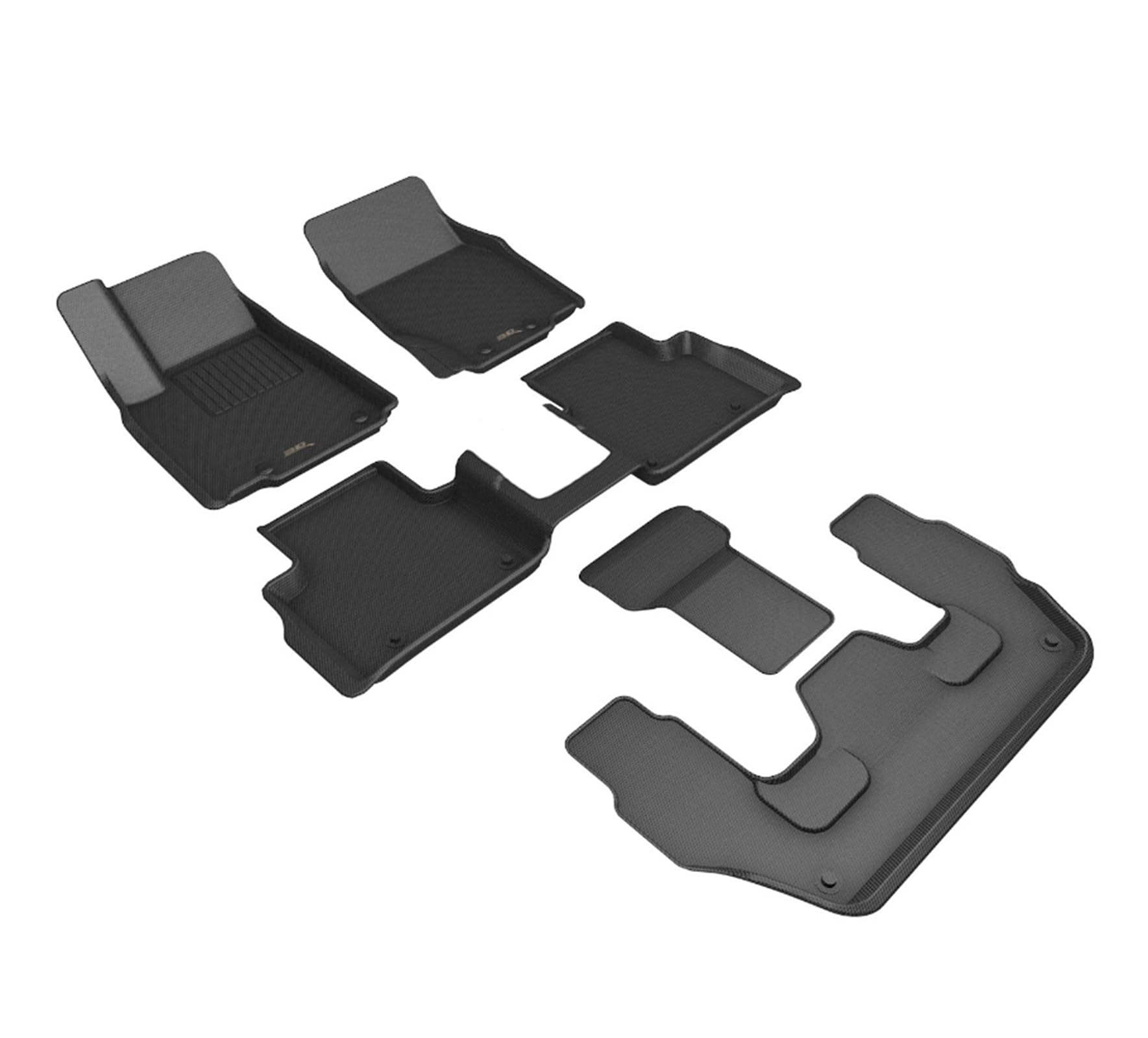 3D MAXpider Compatible with JEEP GRAND CHEROKEE L (WL) 6-SEAT W/O REAR CENTER CONSOLE 2022-2026 KAGU BLACK R1 R2 R3