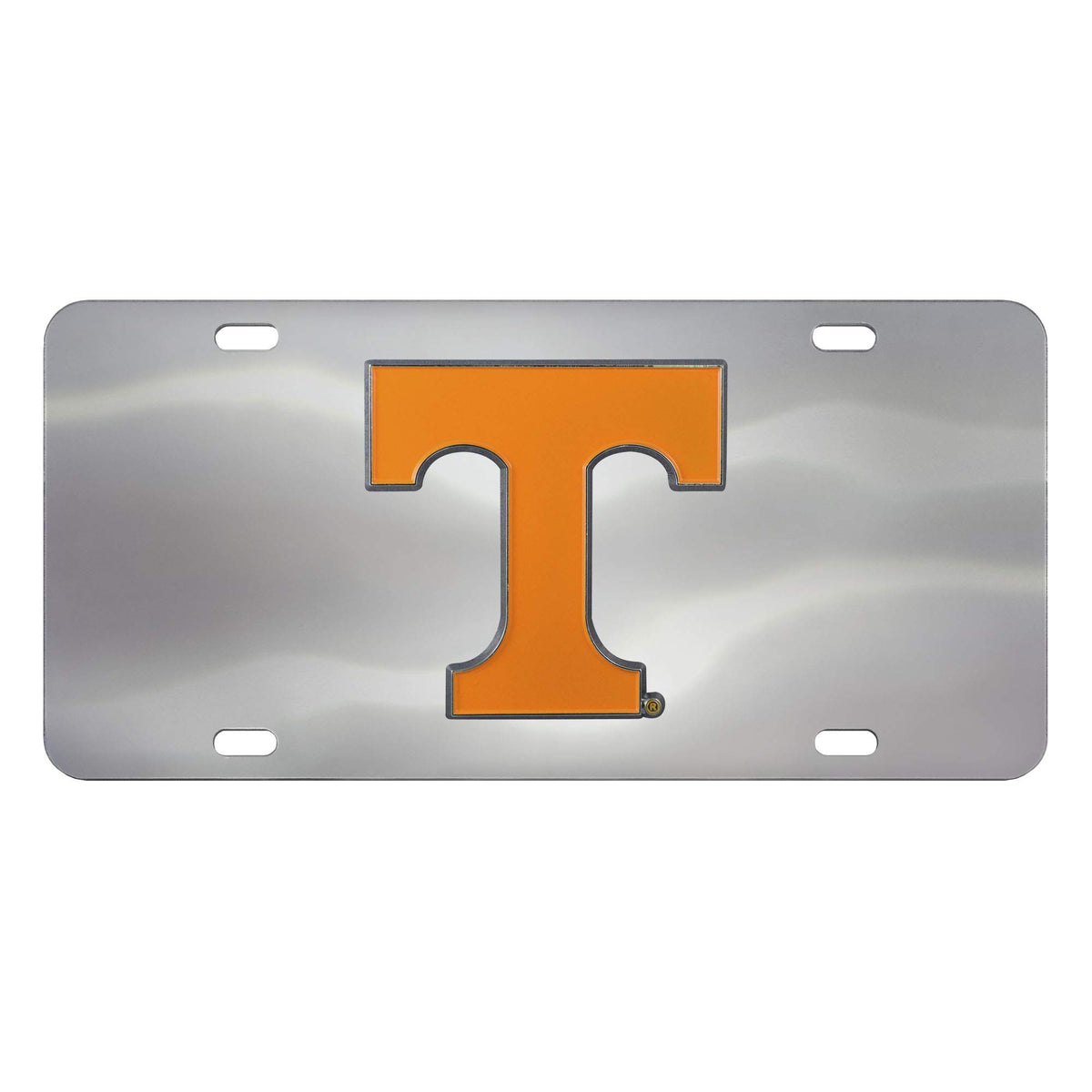 Fanmats 24522 Tennessee Volunteers Stainless Steel Front License Plate With Large 3D Molded Team Metal Emblem