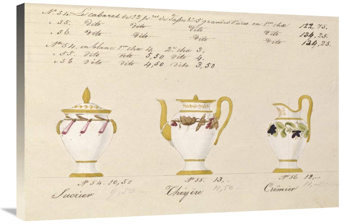 Sucrier, chyre et crmier, ca. 1800-1820-Canvas Art-36x24”