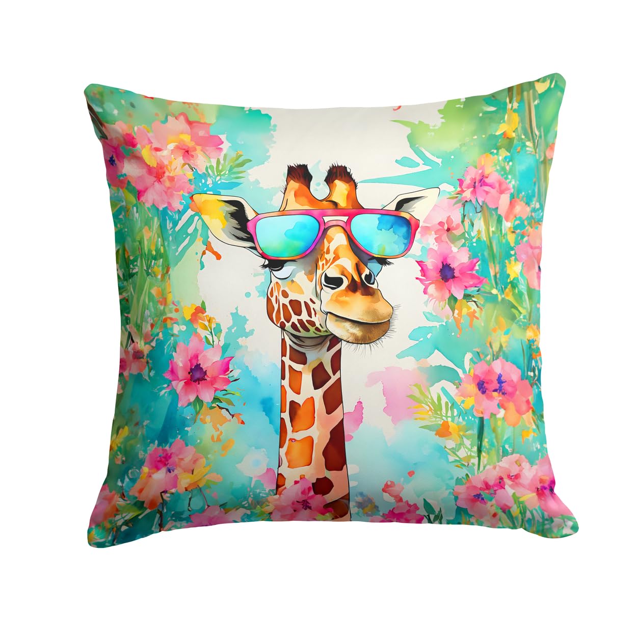 Hippie Animal Giraffe Throw Pillow