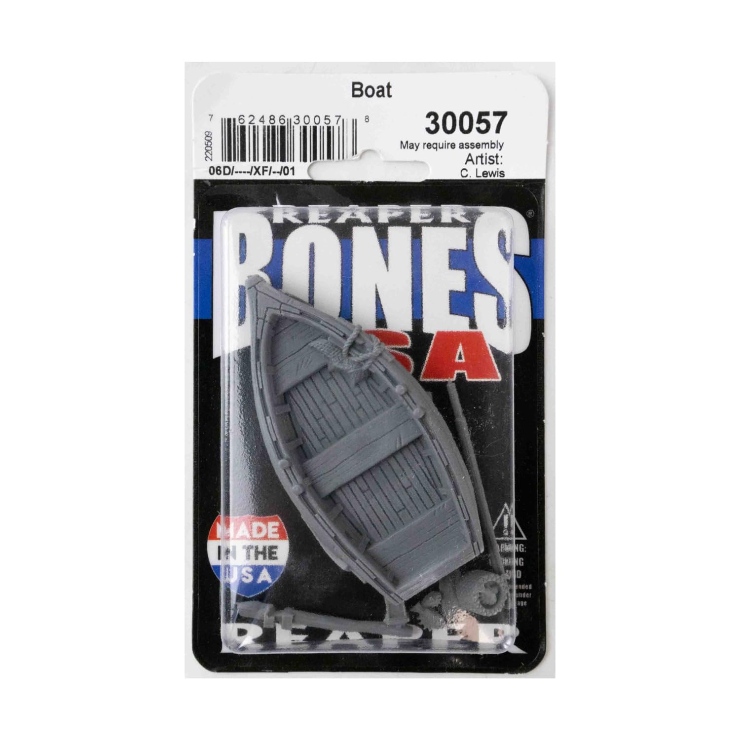 Reaper Boat Miniature Figure 25mm Heroic Scale Bones USA Miniatures
