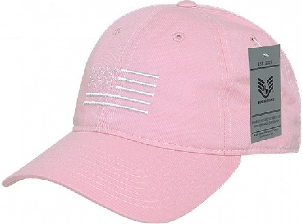 Relaxed Graphic Cap,White US Flag,Pink