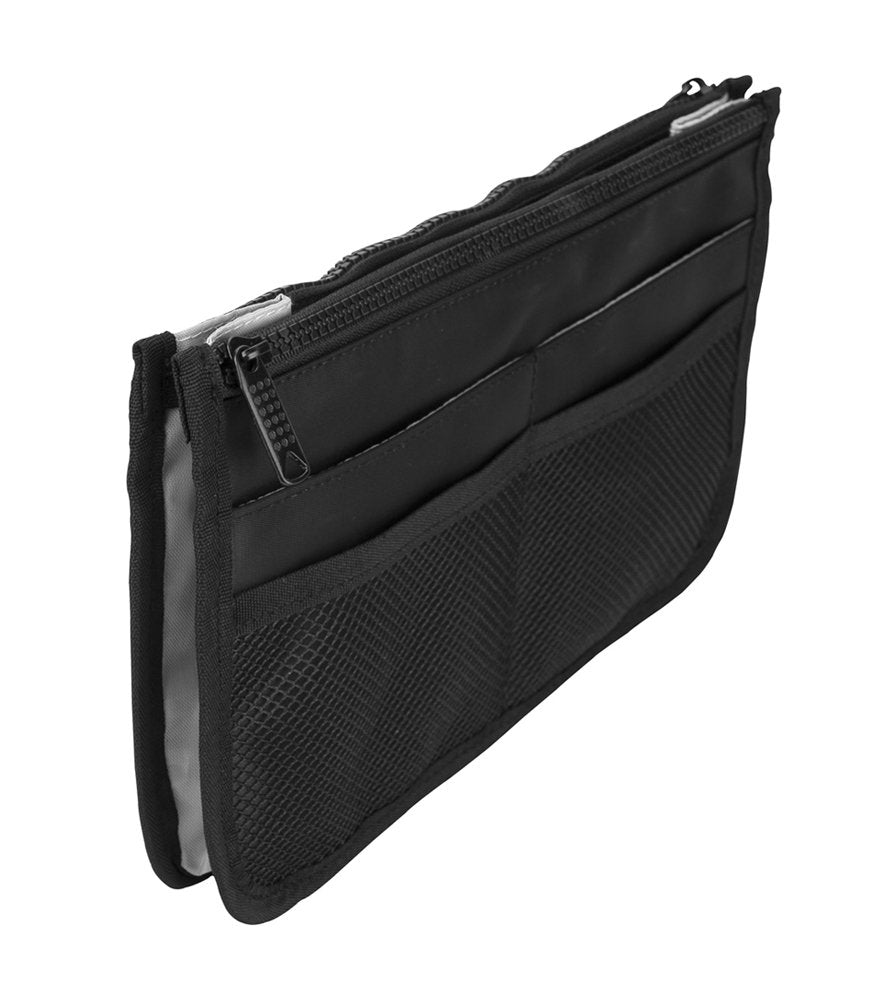 CASEMETIC Mini Travel Bag Organizer with 2 Zippered Closure Pouches, and 8 External Pockets - PC05