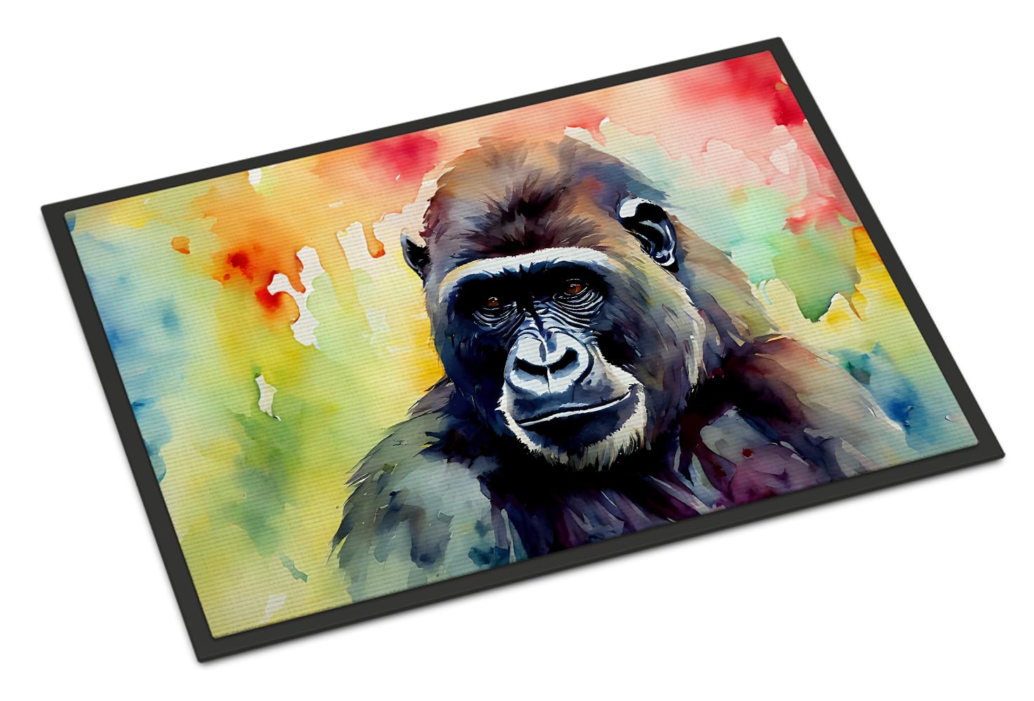 Carolines Treasures DAC2918JMAT Gorilla Doormat Front Door Mat Indoor Outdoor Rugs for Entryway, Non Slip Washable Low Pile, 24H X 36W