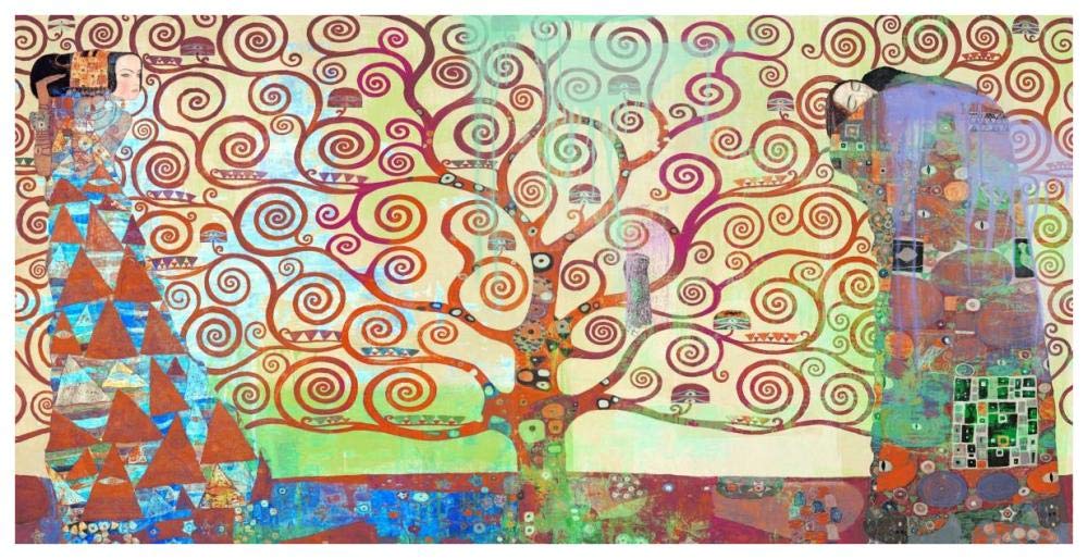 Klimts Tree of Life 2.0-Paper Art-74x38”