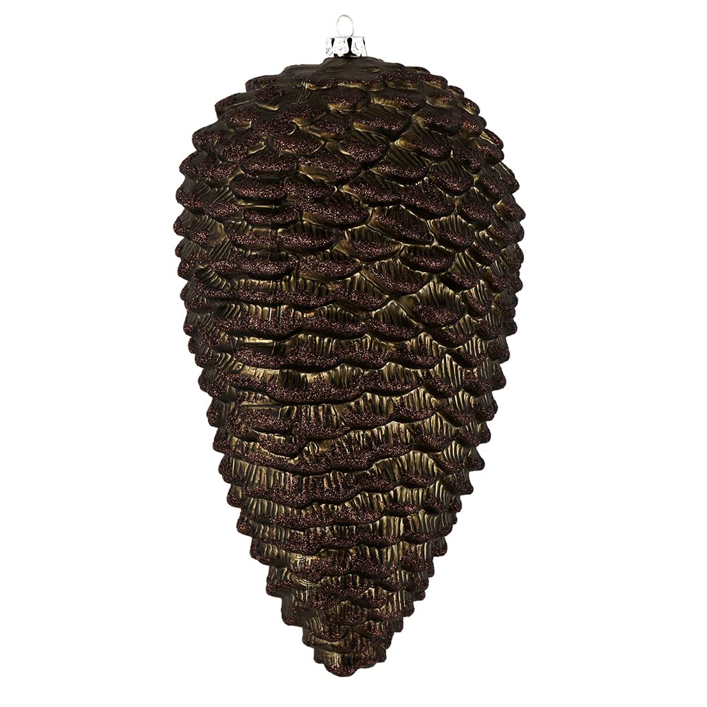 Casafoyer 7” Gunmetal Matte Glitter Pinecone 4/Bag - (Pack Of 2)