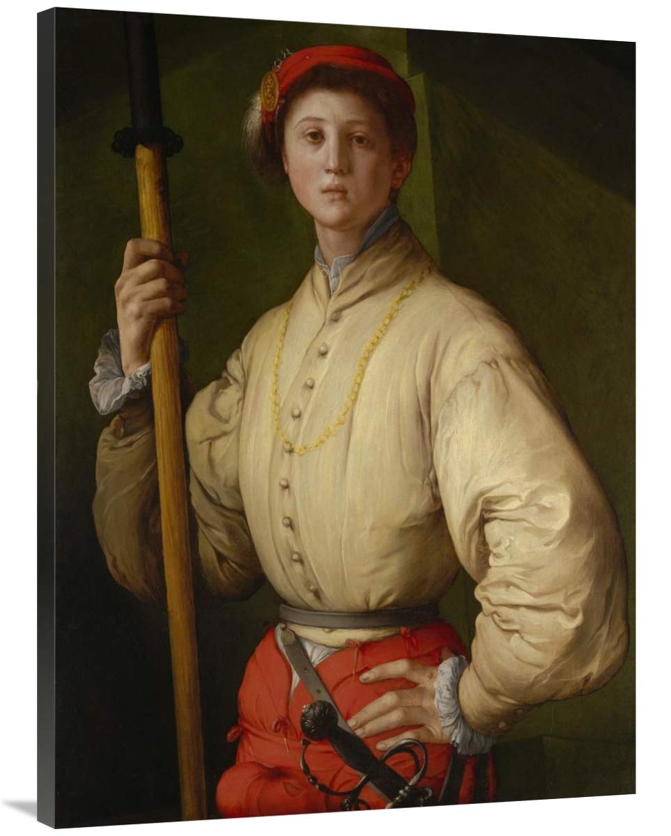 Portrait of a Halberdier (Francesco Guardi?)-Canvas Art-30x40”