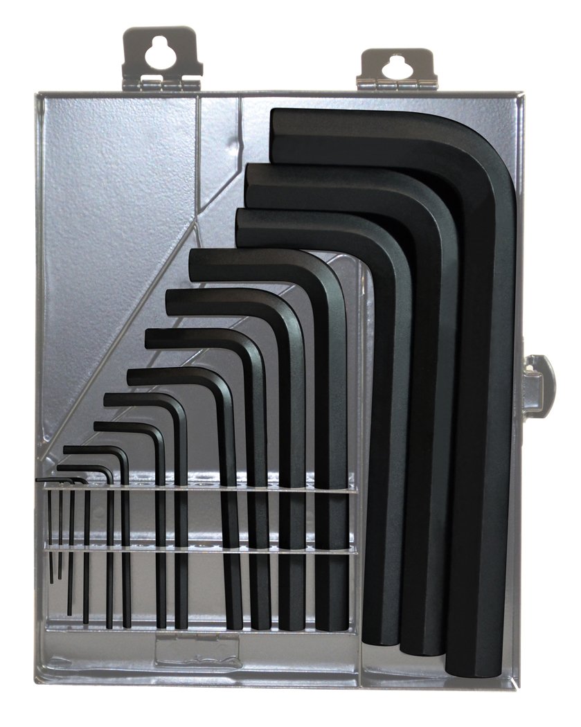 Set 12 Hex L-Wrenches Short (.71-10mm)    Metal Box