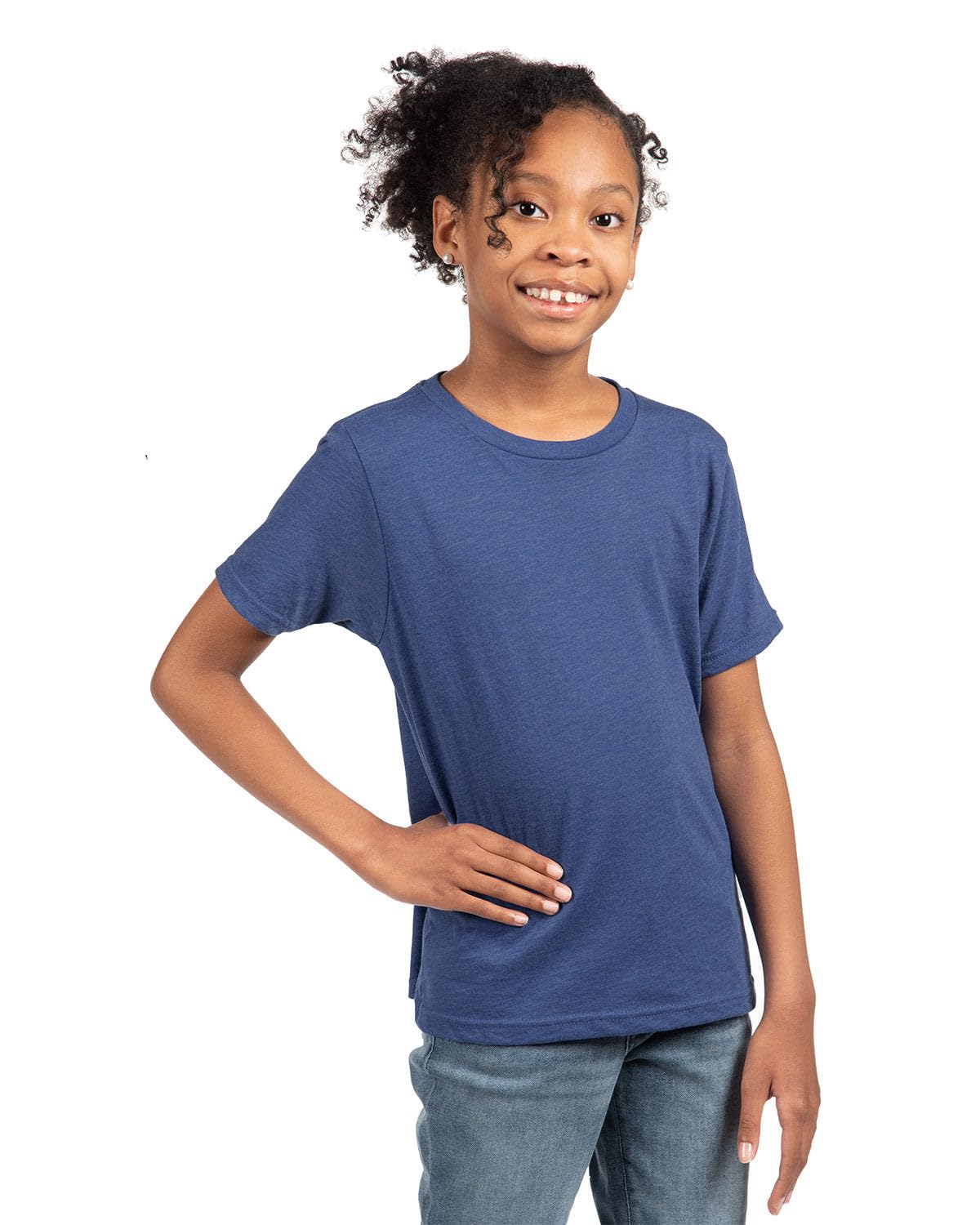 Next Level Youth CVC Short Sleeve Crew - Royal, L